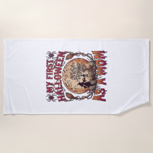 Serviette De Plage Premier Halloween en tant que sorcière maman squel