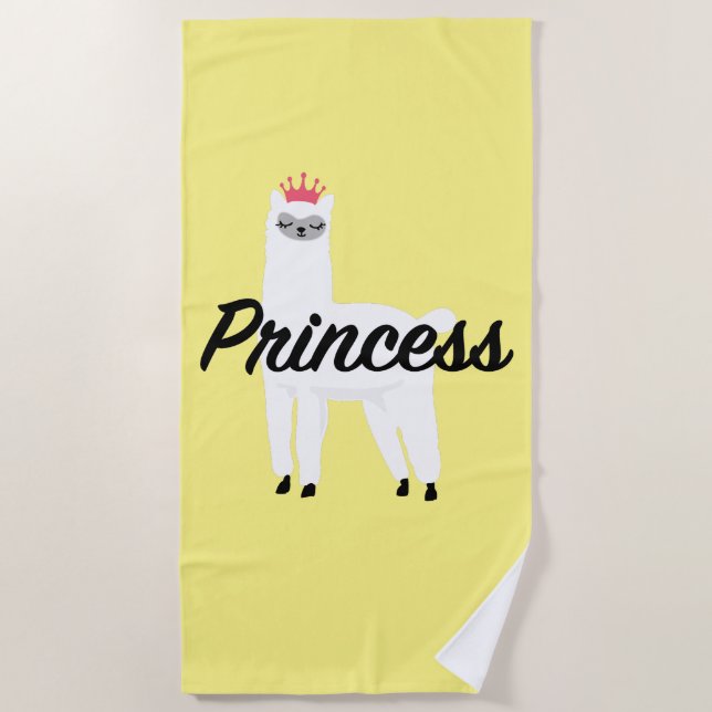 Serviette De Plage Princess Lama Design - T-shirt Girls Jersey (Devant)
