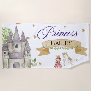 Serviette De Plage Princesse, Personnalisée, Fête, Fête