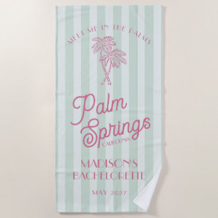 Serviette De Plage Printemps de Palme Vert Pastel Plage Enterrement d