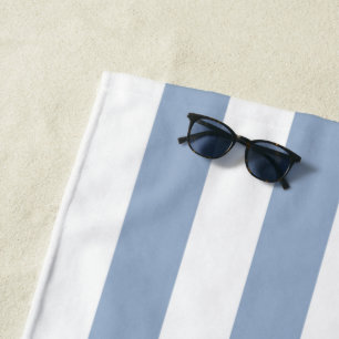 Serviette de plage printemps pastel bleu et blanc