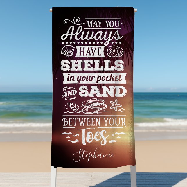 Serviette De Plage Puissiez-Vous Toujours Avoir Des Coques Dans Votre (Créateur téléchargé)