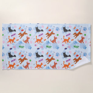Serviette De Plage Puppies et Kittens