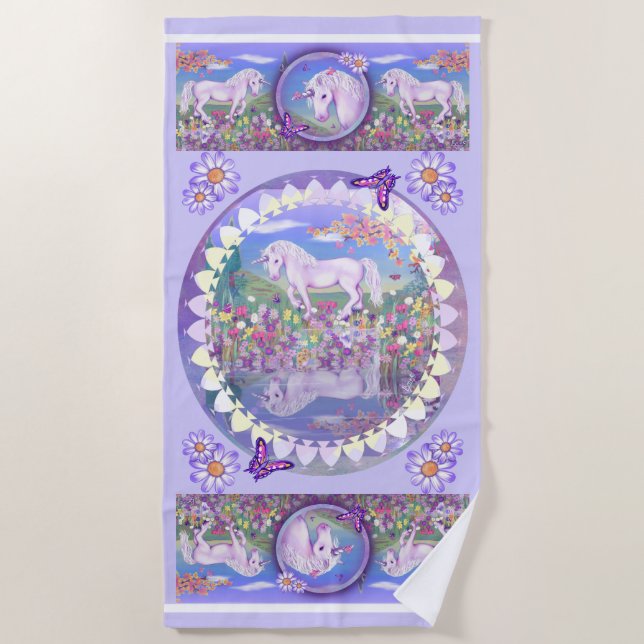 Serviette de plage Purple Paradise (Devant)