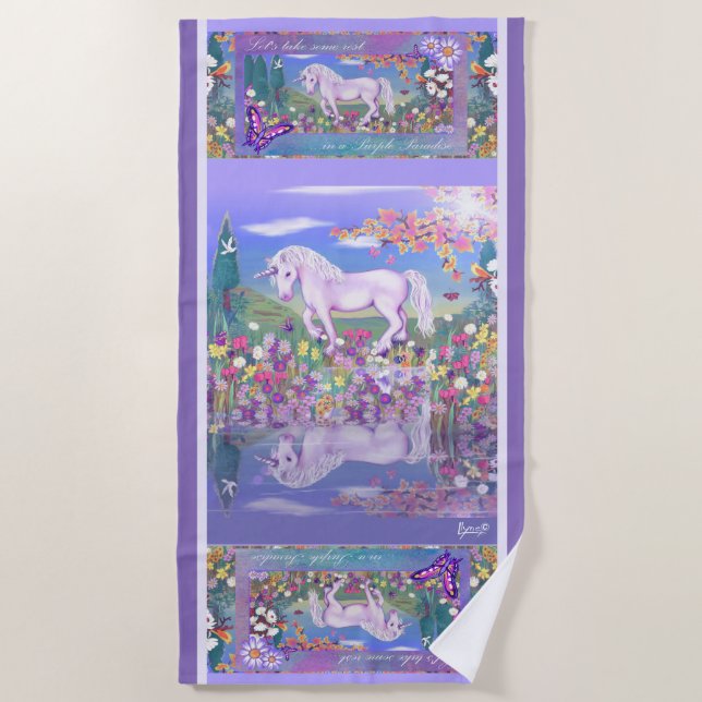 Serviette de plage Purple Paradise (Devant)