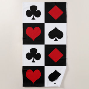 Serviette De Plage Quatre combinaisons de cartes