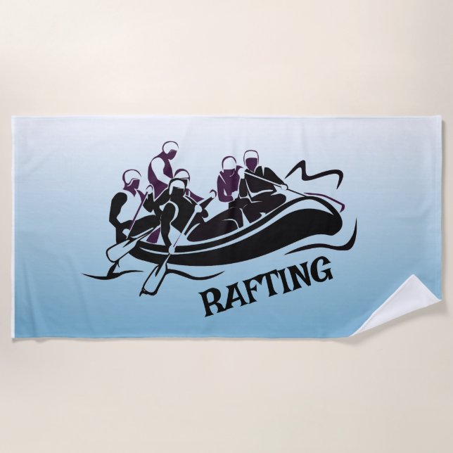 Serviette De Plage Rafting de la rivière White Water (Devant)
