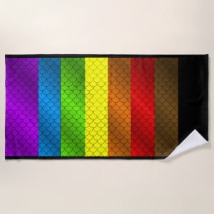 Serviette de plage Rainbow Dragon Scales