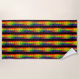Serviette de plage Rainbow Gay Peace