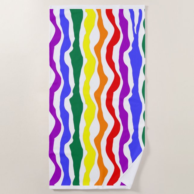 Serviette de plage Rainbow Pride (Devant)