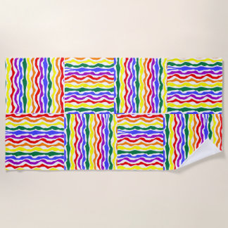 Serviette de plage Rainbow Pride