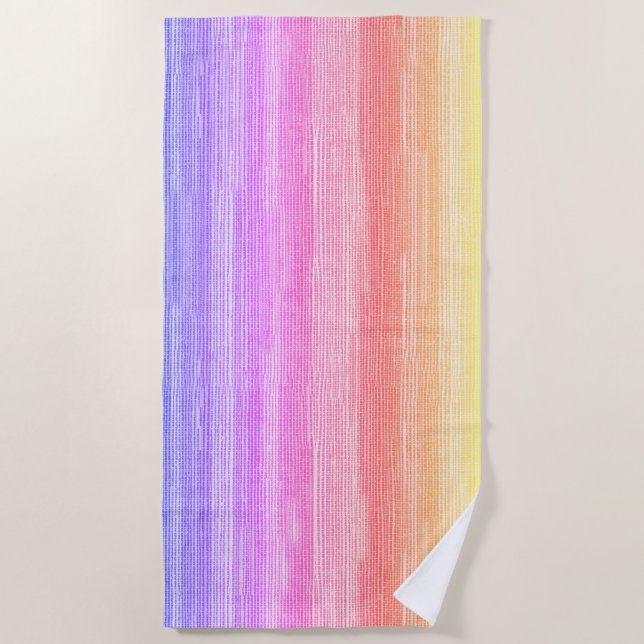 Serviette De Plage Rainbow Seagrass Tropical Neon Beach Towne (Devant)