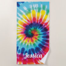 Rainbow Tie Dye Nom personnalisé
