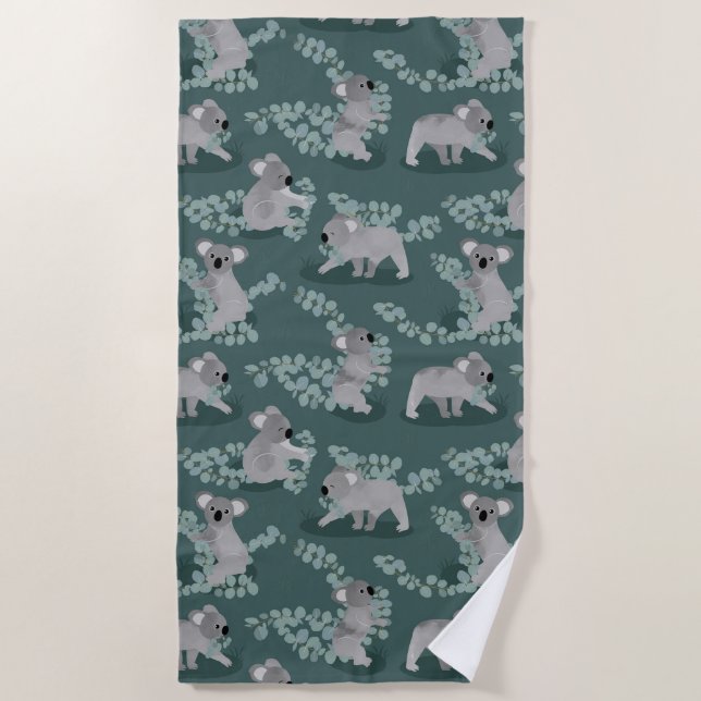 Serviette De Plage Rassemblement de koala (Devant)