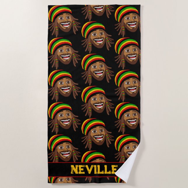 Serviette De Plage Rasta Man Patterned (Devant)