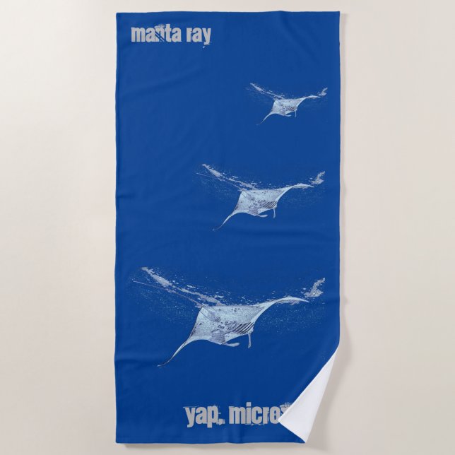 Serviette De Plage Rayon de Manta (Devant)