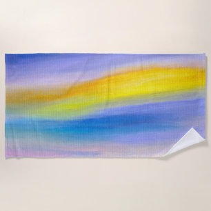 Serviette De Plage Rayon Doré Abstrait
