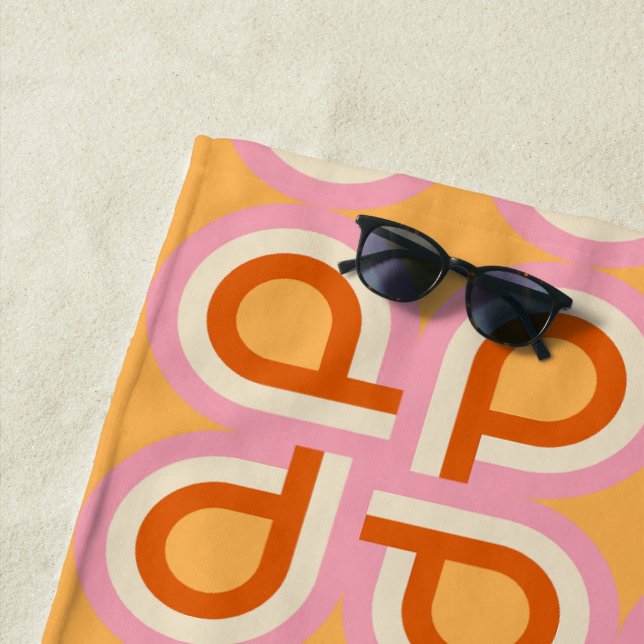 Serviette De Plage Rayon rétro (En situation)