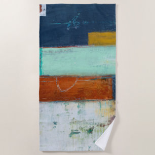 Serviette De Plage Rectangles Abstraites