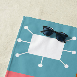 Serviette De Plage Rectangles atomiques