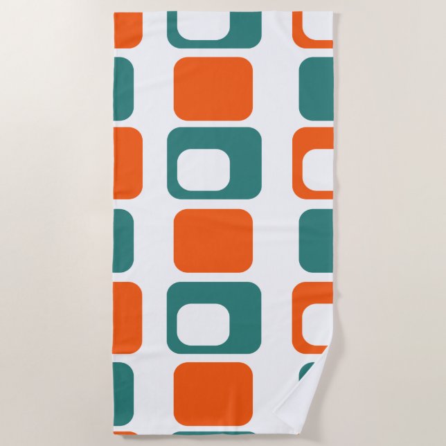 Serviette De Plage Rectangles chaudes (Devant)