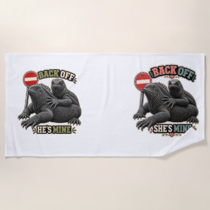 Serviette De Plage Recule, elle est à moi Couple d'iguanes