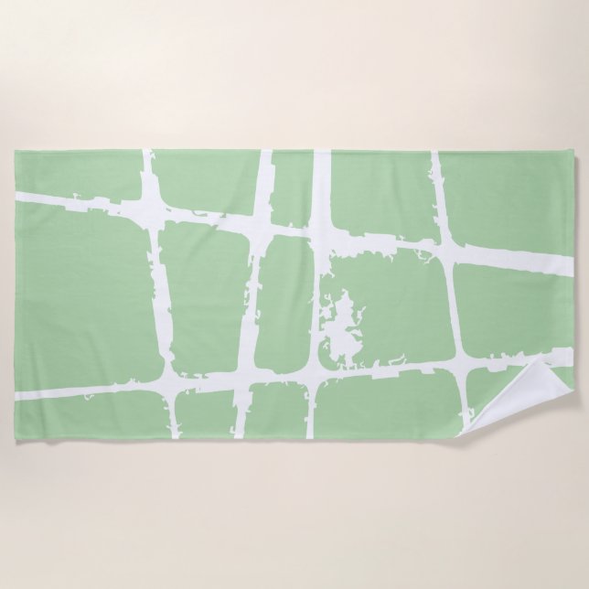 Serviette De Plage Refined White Light Grunge Modern Dirty Mesh (Devant)