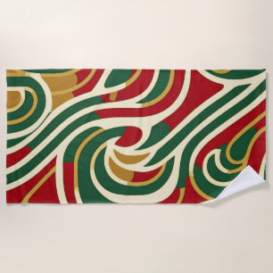 Serviette De Plage Reggae Tribal Pop Art