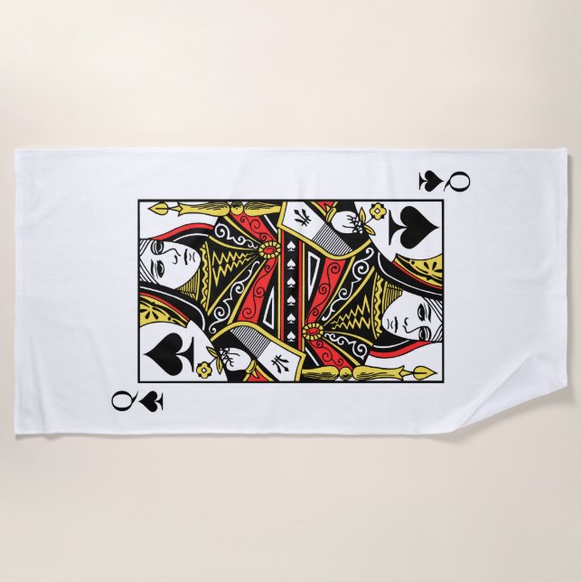 Serviette De Plage Reine des pelles (Devant)