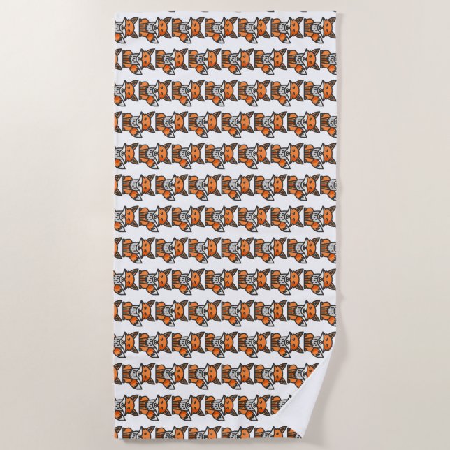 Serviette De Plage renard (Devant)