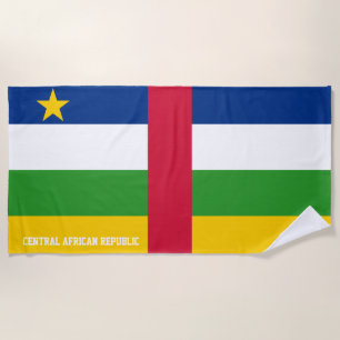 Serviette De Plage République Centrafricaine Drapeau splendide patrio