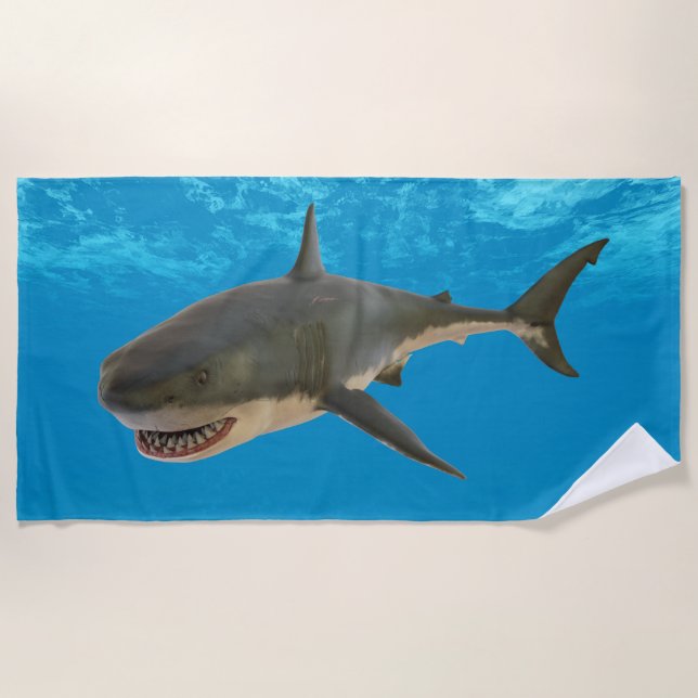Serviette De Plage Requin blanc (Devant)
