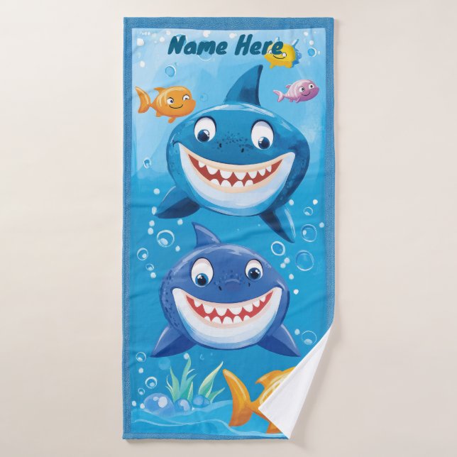 Serviette de plage Requin Mignon (Serviette de bain)