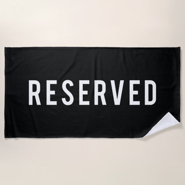 Serviette De Plage Réservé (Devant)