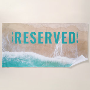 Serviette De Plage Réservé Mme mer et cadeau de sable été vacances
