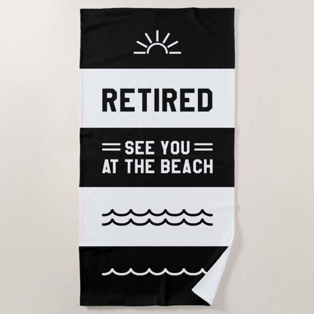 Serviette De Plage Retraité Vous Voir À La Plage (Devant)