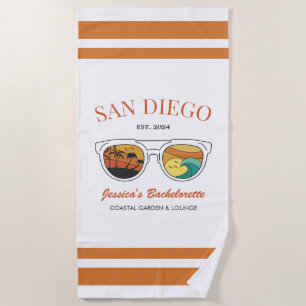 Serviette De Plage Retro Beach Bachelorette Cadeaux de femme d'accuei