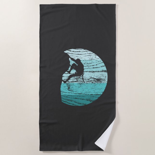 Serviette De Plage Rétro Escalade (Devant)