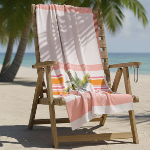 Serviette De Plage Retro Palm Springs Avant le Mariage Enterrement de