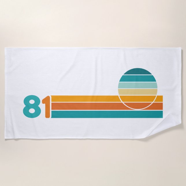 Serviette De Plage Retro Sunset 81 (Devant)