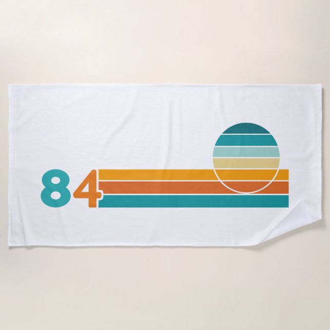 Serviette De Plage Retro Sunset 84 (Devant)
