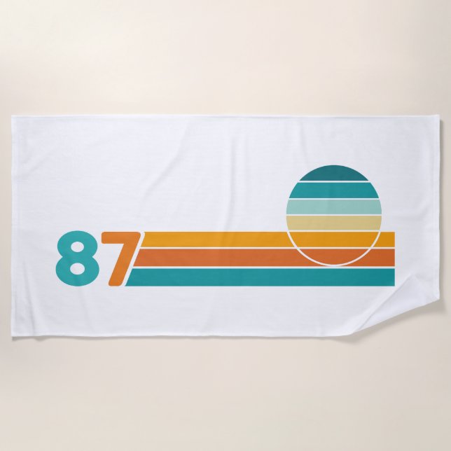 Serviette De Plage Retro Sunset 87 (Devant)