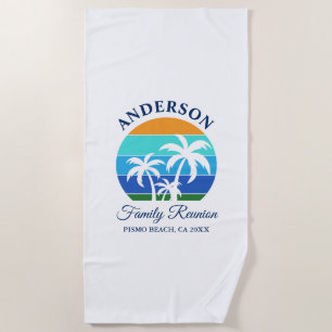Serviette De Plage Réunion en famille Summer Beach Palm Trees