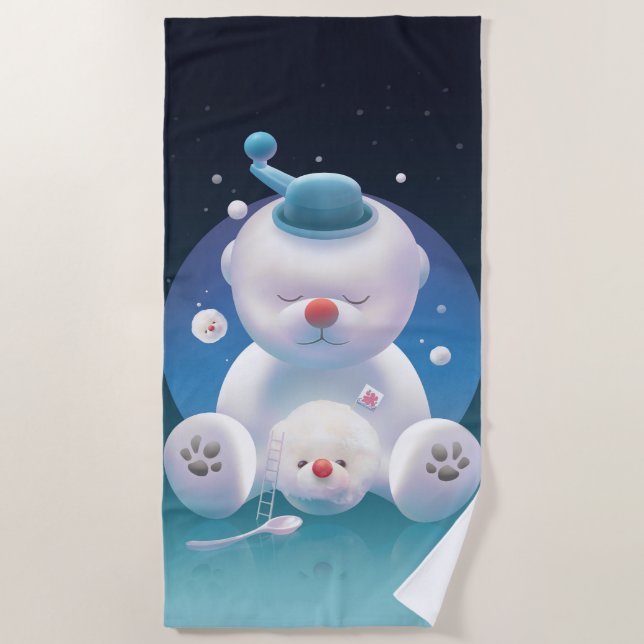 Serviette De Plage Rêve de Bichon Ice Shaver (Devant)