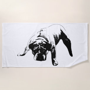 Serviette De Plage Revendiquer Le Sable, Bulldog