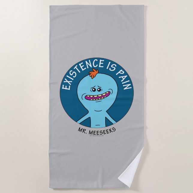 Serviette De Plage RICK ET MORTY™ | L'Existence Est Une Douleur (Devant)