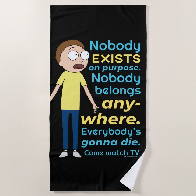 Serviette De Plage RICK ET MORTY™ | Personne N'Existe À Titre Excepti (Devant)
