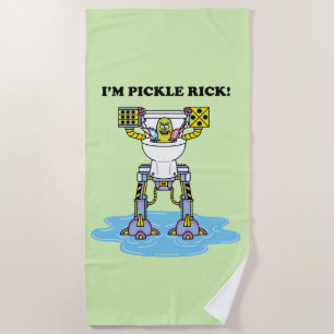 Serviette De Plage RICK ET MORTY™ Pickle Rick Toilet Mech