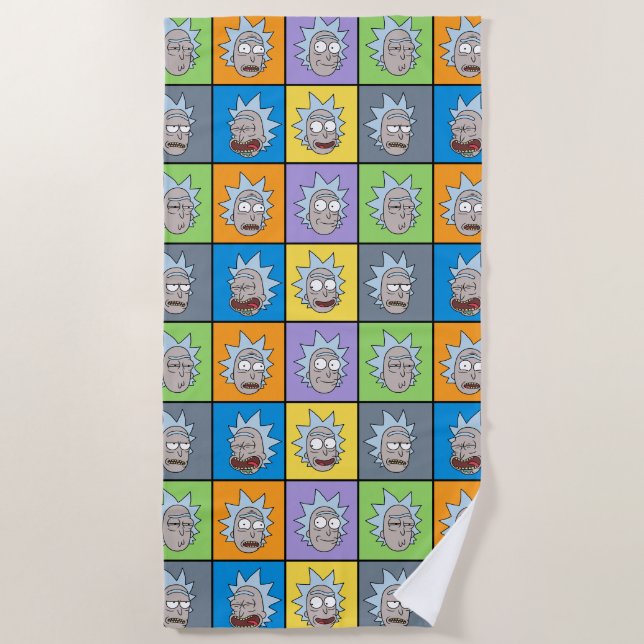 Serviette De Plage RICK ET MORTY™ | Rick's Moods (Devant)