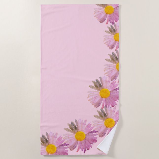 Serviette De Plage Rideau De Douche Daisy Delight - Imprimé (Devant)